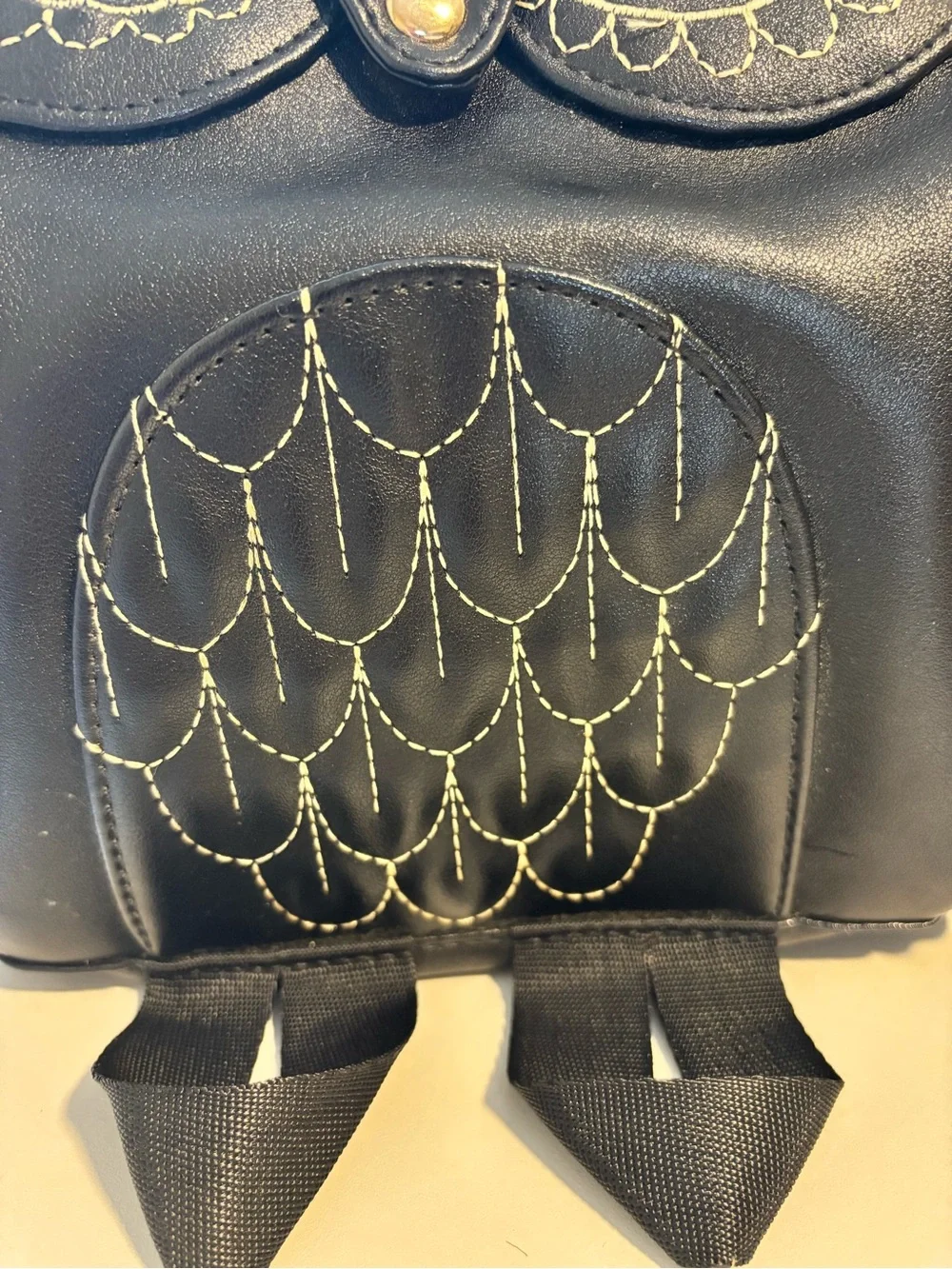 Gothic Owl PU Leather Mini Backpack – Kawaii Crossbody Bag Women